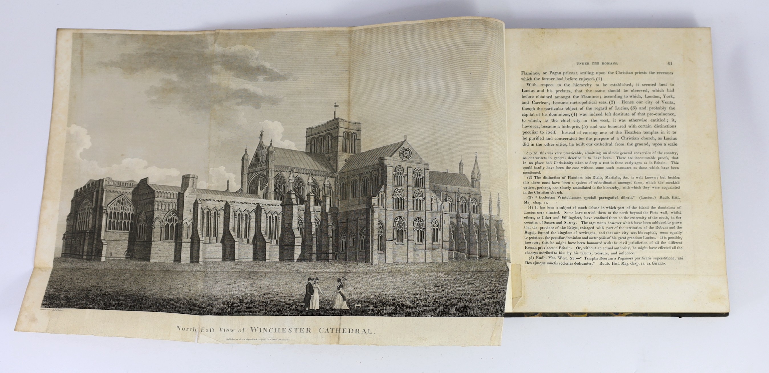 WINCHESTER: Milner, Rev. John - The History Civil and Ecclesiastical, & Survey of the Antiquities of Winchester ... 2nd edition, corrected and enlarged, 2 vols, pictorial engraved titles